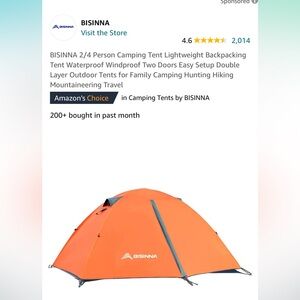 Brand new 2 person waterproof tent